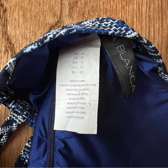 🆕 EUC La Blanca Plunge One Piece swimsuit Island Goddess size 8 - Picture 13 of 16